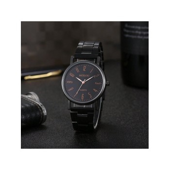 1 pièce Montre à quartz simple pour homme, bracelet en acier de mode, montre de poignet décontractée avec cadran à chiffres arabes, idéale pour un port quotidien et comme cadeau - 36815322