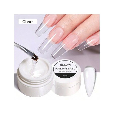 1 Pièce Gel De Construction Dur Transparent Pour Les Ongles, Gel D'extension Pour Les Ongles, Gel De Sculpture Pour Les Ongles Non Collant, Gel D'exte nforcement Des Ongles Et D'art Des Ongles - 23048477