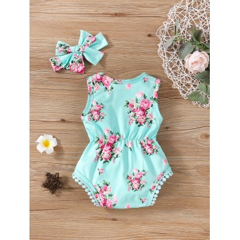 Body De Bébé Fille Imprimé Floral Avec Bandeau - 3144660