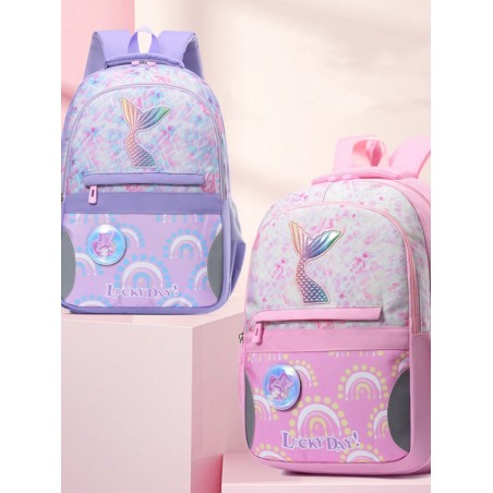 Sac à dos pour enfants, nouveau sac à dos polyvalent et simple pour les étudiantes d'école primaire, grande capacité - 38665560