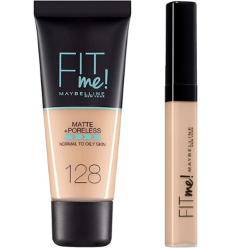 Fond de teint liquide matifiant & anti-cernes - Fit Me - Beige doré & Nude - 03 - 31038945