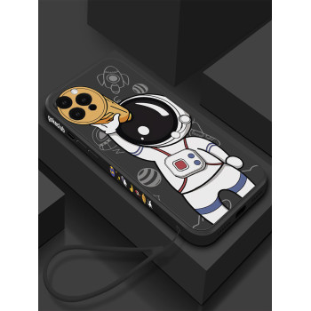 1 pièce Coque d'astronaute en Tpu avec imprimé télescope avec dragonne compatible avec iPhone 11, 12, 13, 14, 15, 15PRO, 15PLUS, 15PROMAX et Samsung compatible avec iPhone 15/15Plus/15Pro/15Promax - 3343460