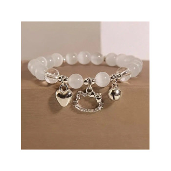 1 Pièce Bracelet De Cloche De Chat Pour Les Filles, Bracelet D'amitié Fait Main En Perles, Cadeau Pour Les Filles - 27943845