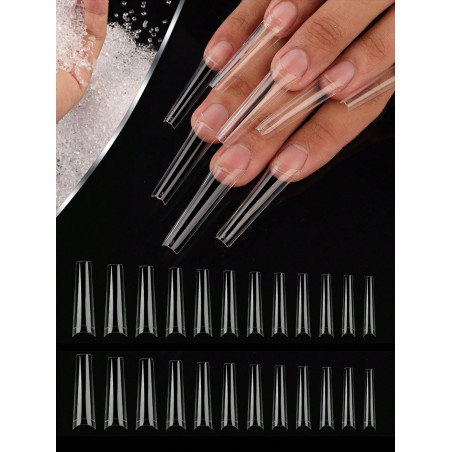 120 pièces/sac Ongles en forme de cercueil Longs Ongles carrés faux ABS Faux ongles Outils d'art d'ongle de Salon de Manucure Ongles pressés Fournitures d'ongles - 28784815