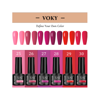 6 Pcs Voky Nouvelle Arrivée 7ml Gel De Vernis À Ongles De Couleur Unie, Gel Uv Led Soak Off Pour Les Ongles, Kit De Vernis À Ongles Avec Enveloppement nucure Ou Le Bricolage À La Maison Ou Comme Cadeau D'anniversaire - 25305931