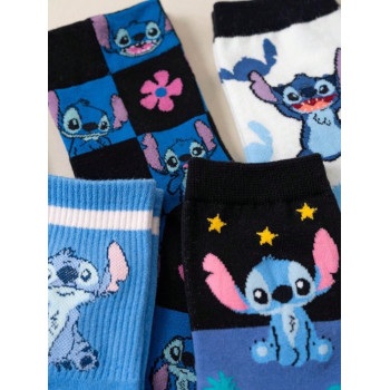 5 paires De nouvelles chaussettes de femmes mi-mollet à motif de dessin animé, chaussettes mi-mollet printemps/été polyvalentes à la personnalité unique - 35852028