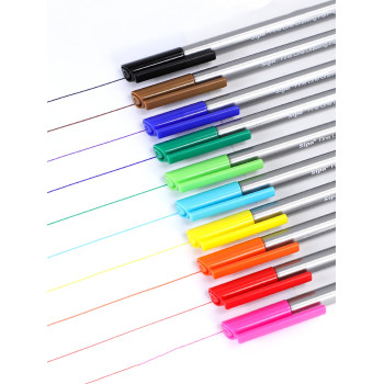 10 pièces Surligneurs à double pointe colorés, stylos marqueurs multifonctions pour les étudiants - 39626455