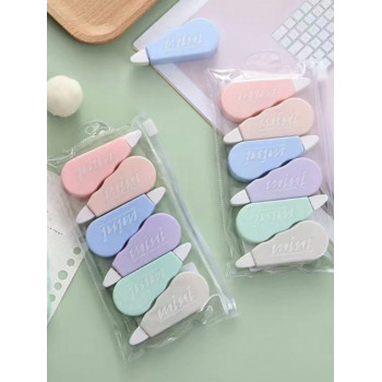 6 pièces Ruban correcteur couleur Morandi, Ruban correcteur mini pour étudiant avec applicateur pour corriger instantanément, Ruban correcteur mignon. - 16582327