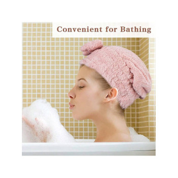 1 Pièce Serviettes De Séchage De Cheveux En Microfibre, Bonnet De Serviette Super Absorbant En Turban, Enveloppement De Tête Séchage Rapide Avec Bonnet De Douche À Nœud Pour Cheveux Bouclés, Longs, Épais Et Mouillés - 30247062