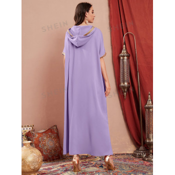 SHEIN Najma Caftan à broderie fendu - 12603836