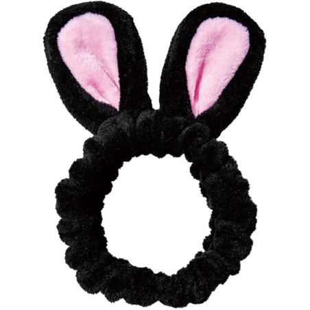 Bandeau de soins - Visage - Oreilles de lapin - Noir & rose  - 03 - 30113883