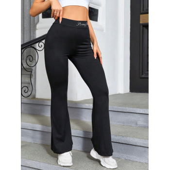 SHEIN Daily&Casual Pantalon De Sport À Lettres Évasé - 16346169