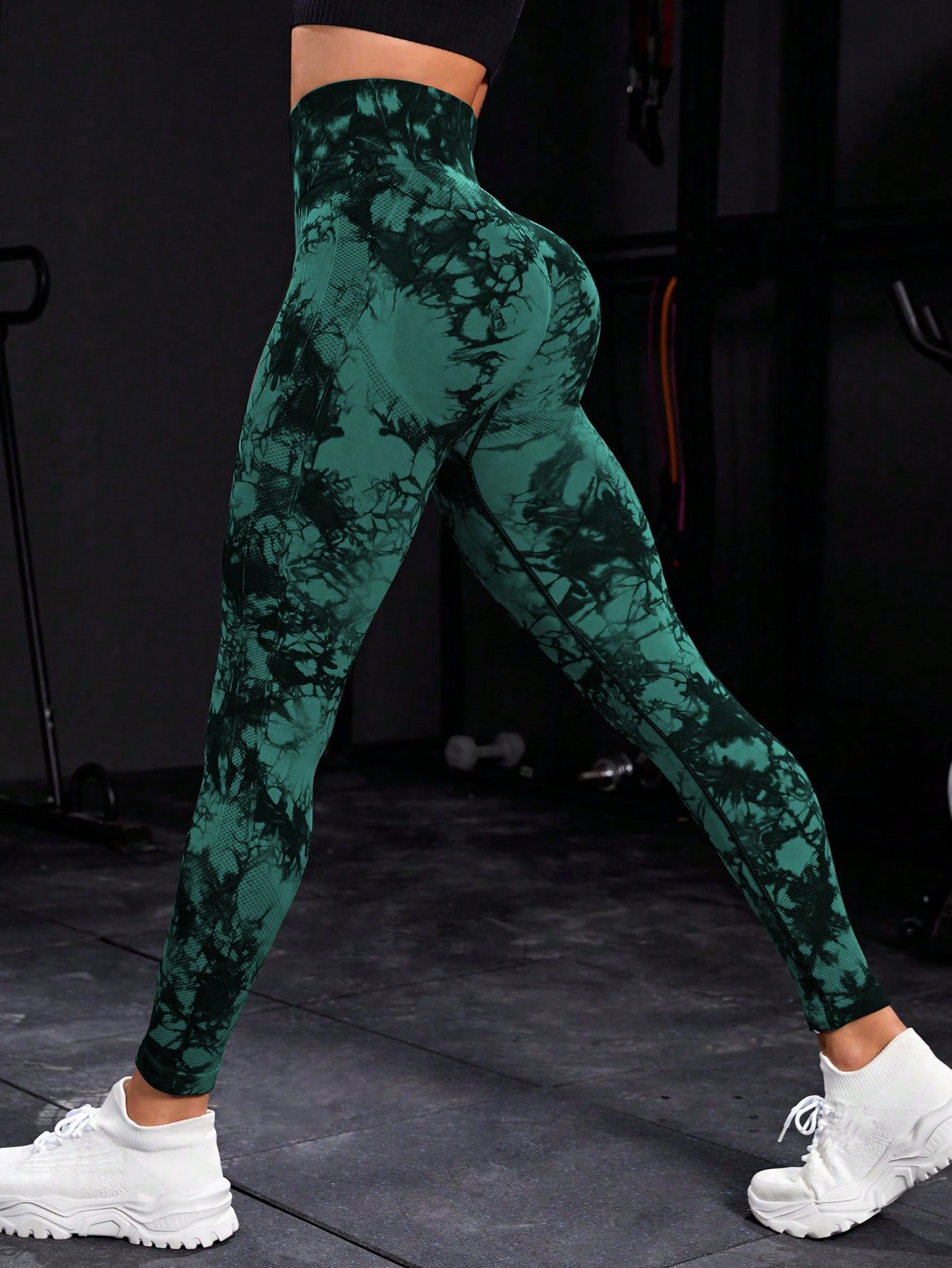 SHEIN Yoga Trendy Legging De Sport Tie Dye Contrôle Du Ventre - 24628000