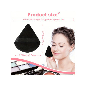 3 pièces Houppe à poudre en triangle pour fixer le maquillage, poudre libre, avec éponge à maquillage, compact à poudre en forme de ventilateur, doigt, houppe à coussin d'air - 35520178