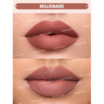 SHEGLAM Matte Allure Rouge À Lèvres Liquide-millionnaire Rouge À Lèvres Longue Tenue Haute Pigmentation Nourrissant À L'huile De Tournesol Réduire Les Fines Lignes Des Lèvres Soins Des Lèvres Maquillage Des Lèvres - 1514058