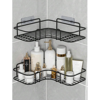 1 pièce Étagère de salle de bain, porte de douche, porte-cuisine, étagère de rangement triangulaire sans poinçon - 36160755