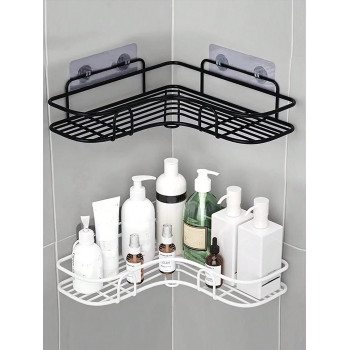 1 pièce Étagère de salle de bain, porte de douche, porte-cuisine, étagère de rangement triangulaire sans poinçon - 36160755