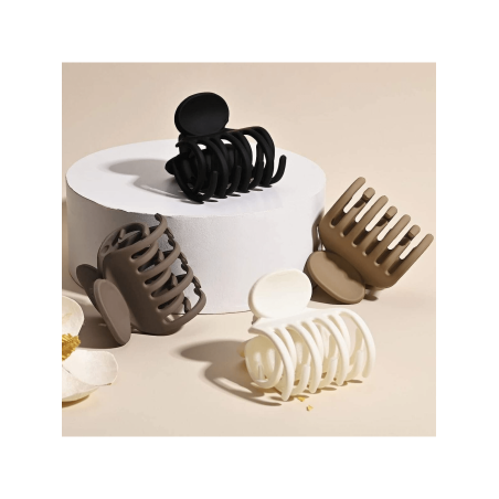 1 pièce/4 pièces Pince à cheveux simple et mate pour femmes, pour les occasions décontractées, adaptée aux coiffures comme le chignon et la queue de cheval - 34729525