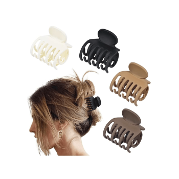 1 pièce/4 pièces Pince à cheveux simple et mate pour femmes, pour les occasions décontractées, adaptée aux coiffures comme le chignon et la queue de cheval - 34729525