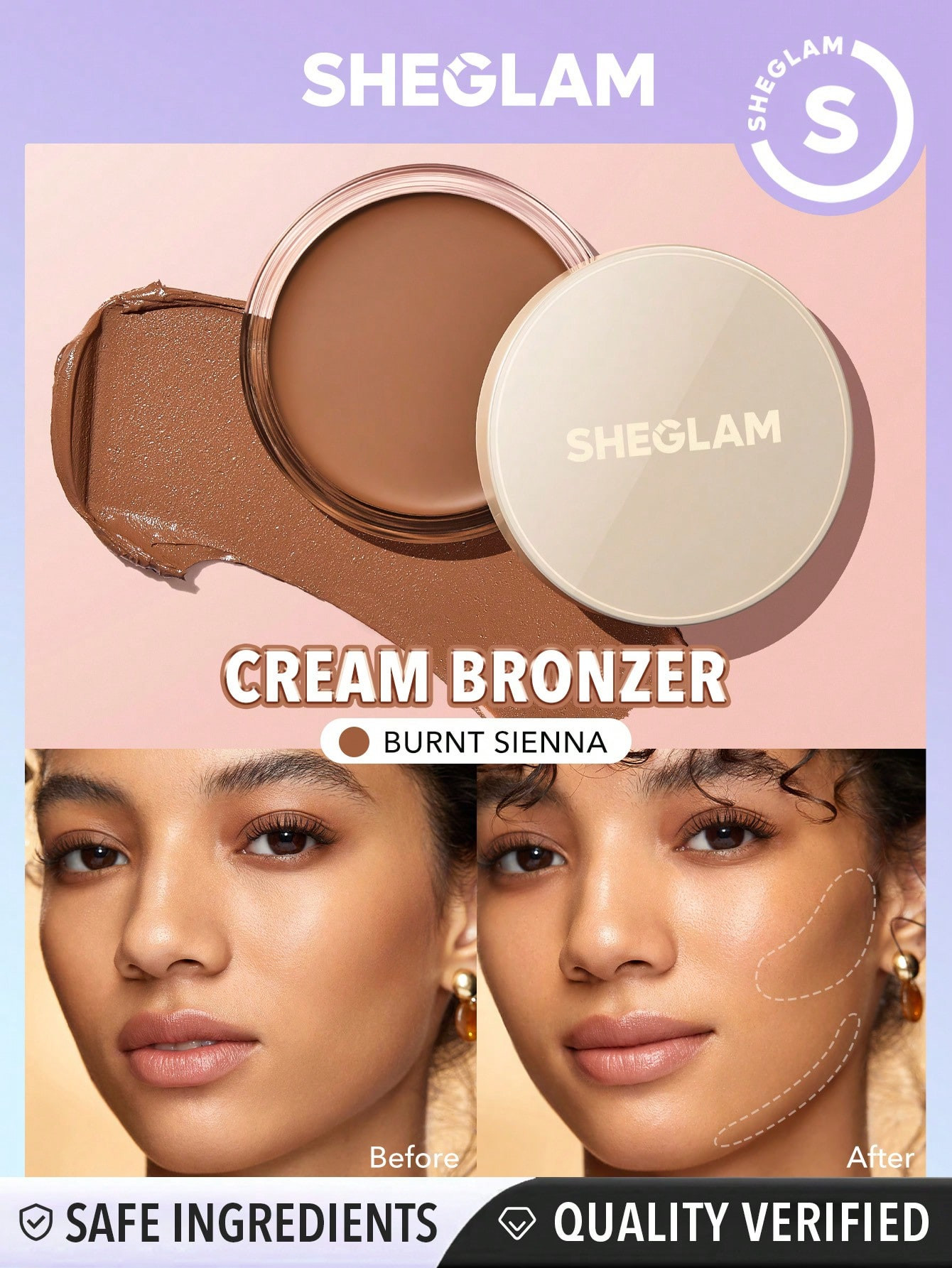 SHEGLAM Bronzeur en crème Silk Haze - Brûlé de Sienne - 40369623