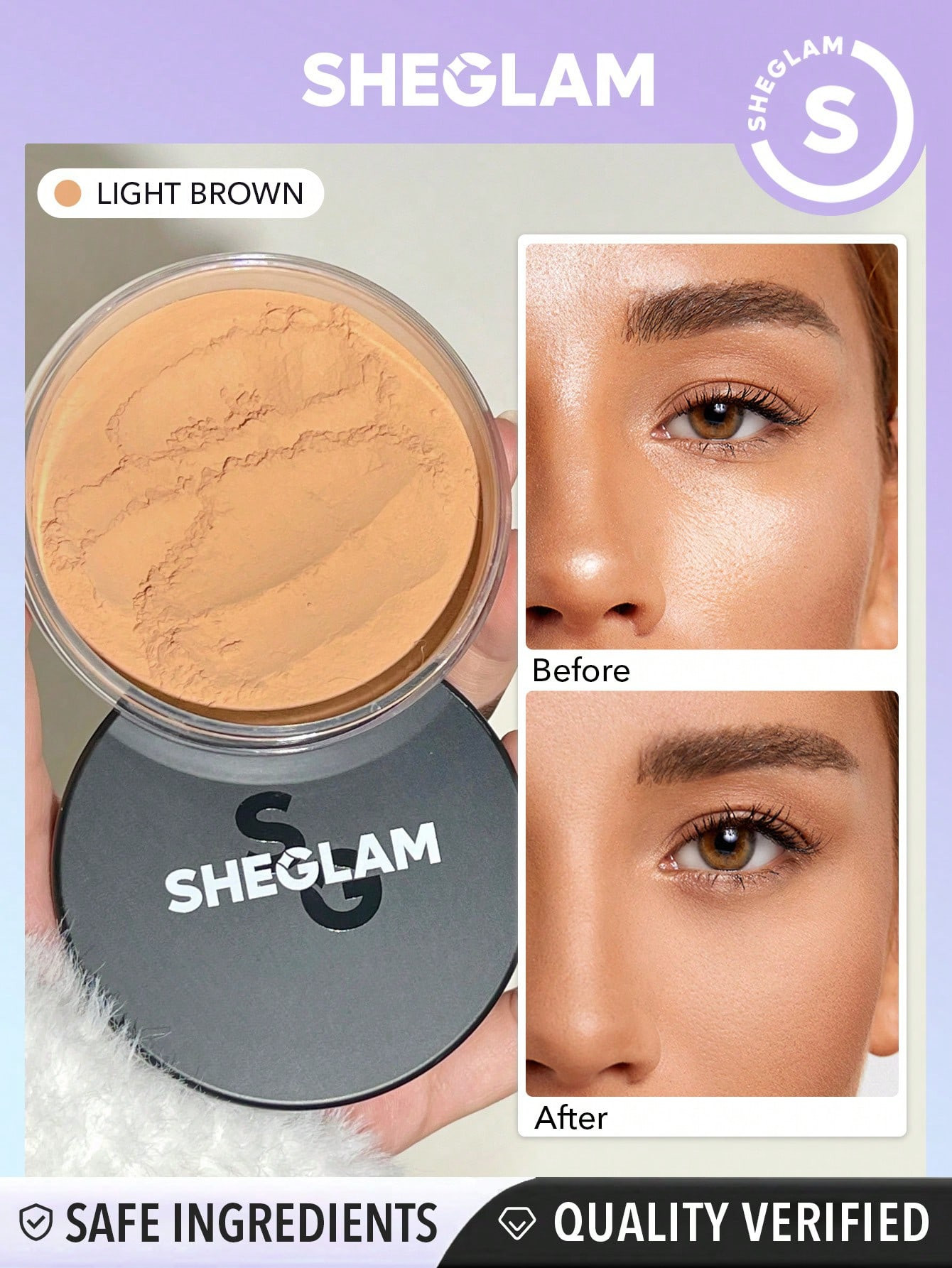 SHEGLAM Newly Reformulated - Poudre libre -Light Brown - 1451802