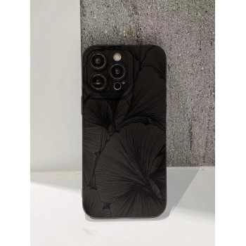 Étui de téléphone peint anti-choc en TPU doux compatible avec iPhone XR/7/8, iPhone 15 Pro Max, iPhone 13, iPhone 14, Galaxy S24, Galaxy S24+, Galaxy  e, avec une peinture de feuille d'amande à ligne de bord lisse et un cube magique - 33834744