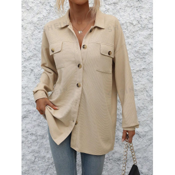 SHEIN LUNE Manteau Ample À Épaules Basses Et Coupe Droite - 28937674