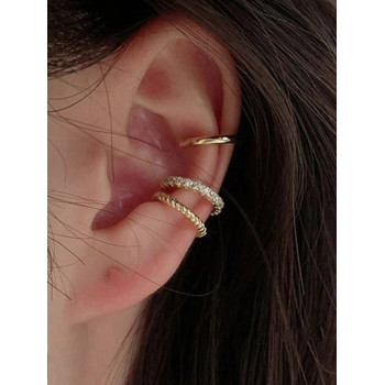 3 pièces/4 pièces Ensemble de bracelets d'oreille en cristal minimaliste pour femmes, convient pour les sorties, les fêtes, le port quotidien, cadeau de la Saint-Valentin - 27314913