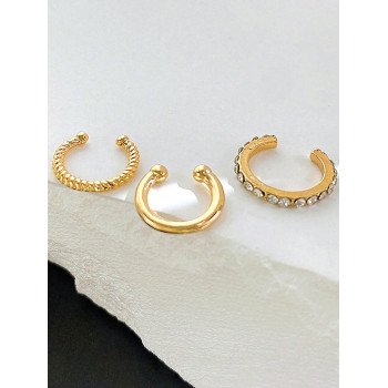 3 pièces/4 pièces Ensemble de bracelets d'oreille en cristal minimaliste pour femmes, convient pour les sorties, les fêtes, le port quotidien, cadeau de la Saint-Valentin - 27314913