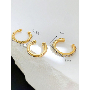 3 pièces/4 pièces Ensemble de bracelets d'oreille en cristal minimaliste pour femmes, convient pour les sorties, les fêtes, le port quotidien, cadeau de la Saint-Valentin - 27314913