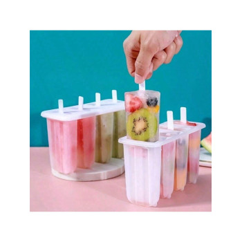 1 pièce Moule à glace Popsicle de 4 avec couvercle pour enfants, moule à crème glacée maison mignon de Popsicle - 39790318