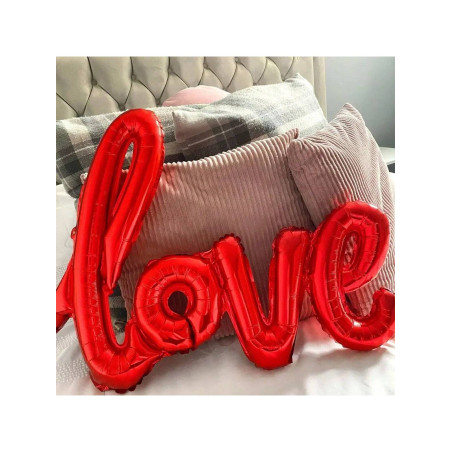 Ballon En Feuille D'aluminium Rouge En Forme De Lettre Love En Une Pièce De 110cm X 64cm Pour La -valentin, Le Mariage, La Fête, Et La Demande En Mariage - 26038569