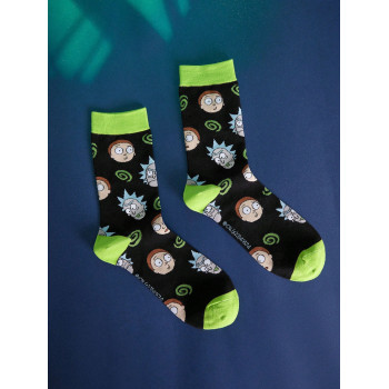 Rick and Morty X SHEIN Femme Chaussettes Figure Mode Pour Printemps - 20647695