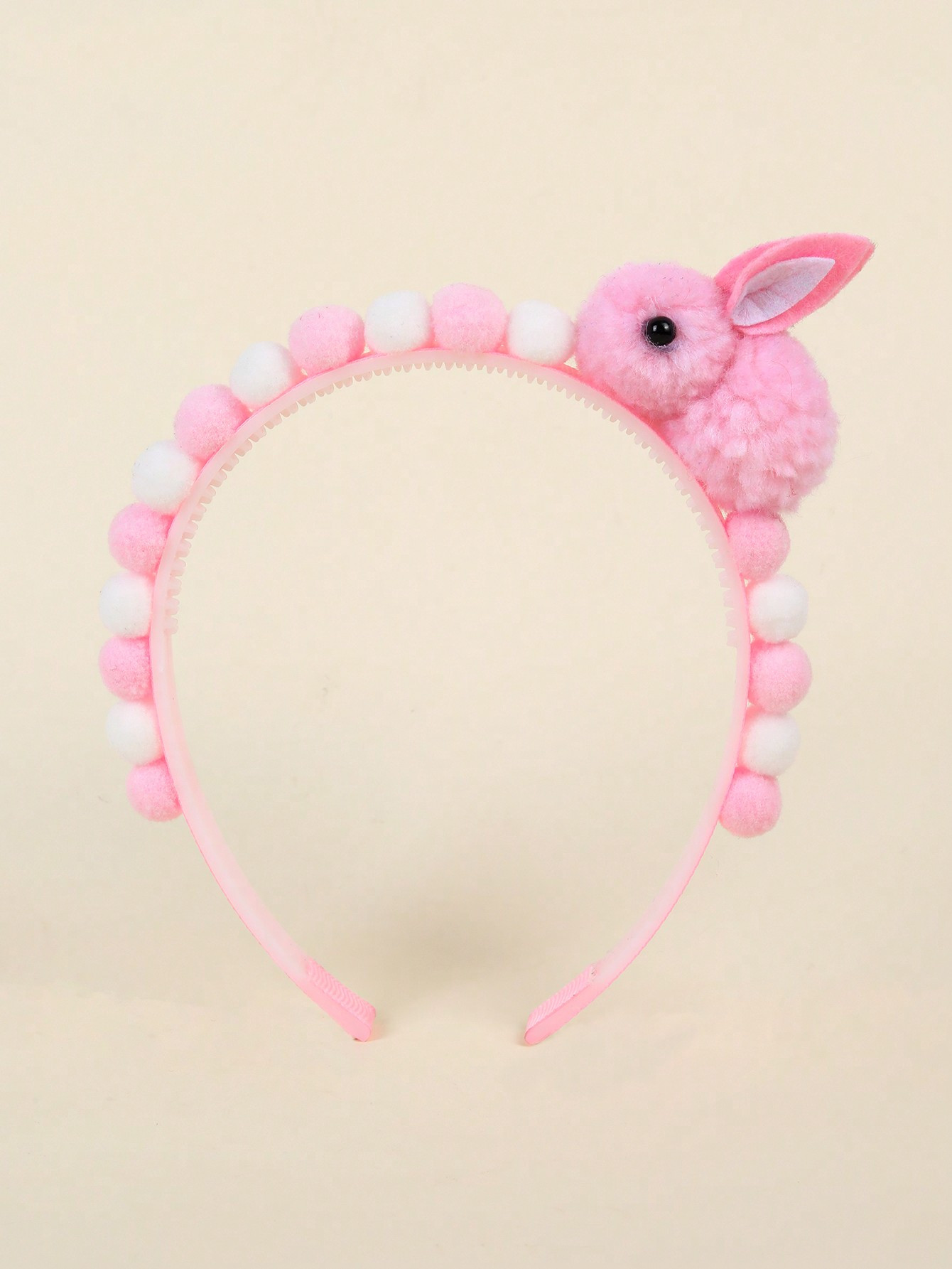 1 pièce Serre-tête pour filles avec oreilles de lapin en fourrure, décoration de cheveux mignonne pour enfants - 39598426