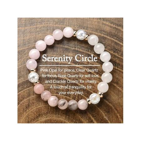 1 pièce Bracelet à la mode pour femmes pour l'équilibre émotionnel, fait de quartz rose, rhodonite rose et cristal de quartz rose, un cadeau idéal pour les femmes lors de festivals - 35521143