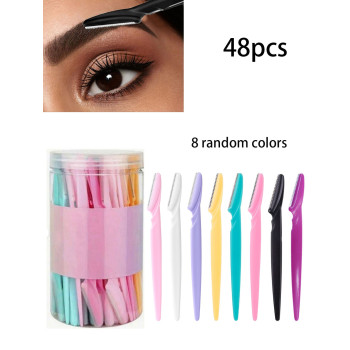 48 pièces Kit d'outils pour former les sourcils pour débutants, lames de rasoir à sourcils et outils de maquillage unisexes, kit d'épilation professionnel - 39733899