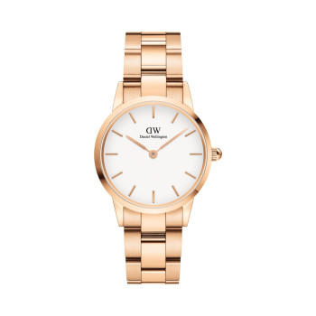 Montre en acier Iconic Link - 28 mm - Doré rose et blanc - 02 - 32700914