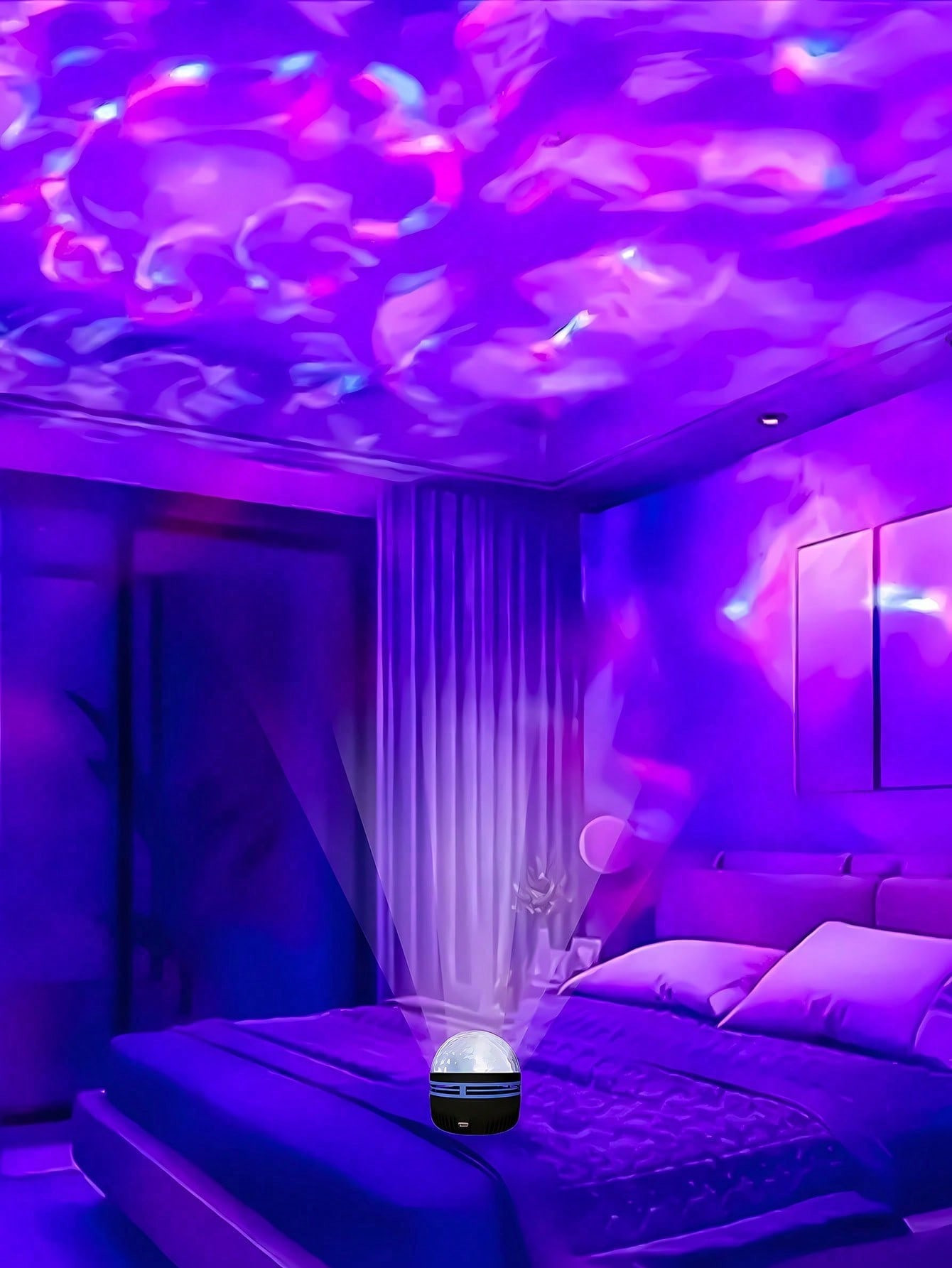 1 pièce Lumières ondulantes d'eau de rêve de ciel étoilé, lumière rotative ondulante de ciel étoilé - éclairez la chambre romantique, le plancher de d s, aux aventures de camping et aux fêtes - Un cadeau de rêve pour toutes les occasions - 37740055