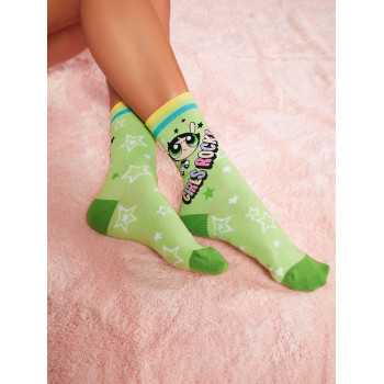 THE POWERPUFF GIRLS X SHEIN Femme 3 paires Chaussettes Figure Pour Printemps - 21622842