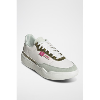 Sneakers en cuir Her Court - Blanc et gris clair - 02 - 32664894