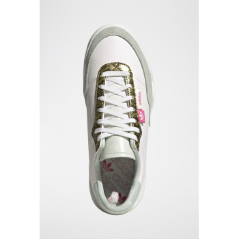 Sneakers en cuir Her Court - Blanc et gris clair - 02 - 32664894