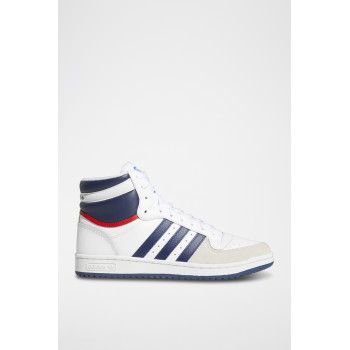 Sneakers montantes en cuir Top Ten RB - Blanc et bleu marine - 02 - 32665159