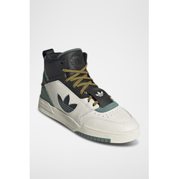 Chaussures de basketball en cuir Drop Step XL - Ecru et vert - 02 - 32665243