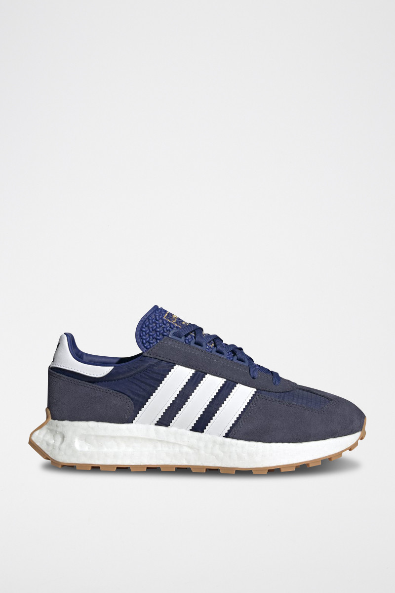 Sneakers en nubuck Retropy E5 - Bleu marine - 02 - 32665423