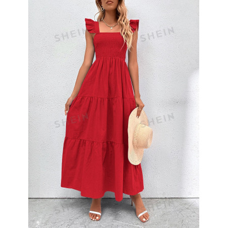 SHEIN VCAY Robe froncé à volants - 9953928