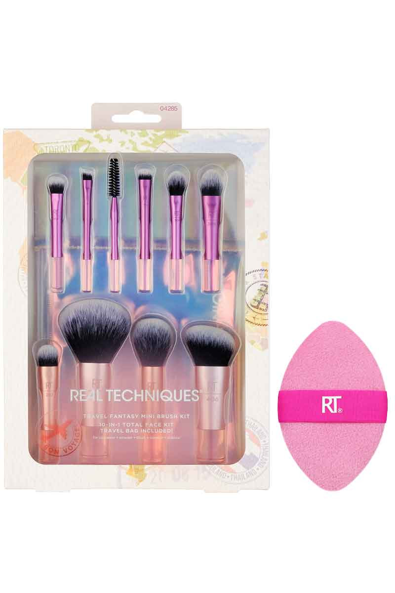 Sets de 10 mini pinceaux & éponge 2-en-1 - Teint & yeux - 03 - 32755971