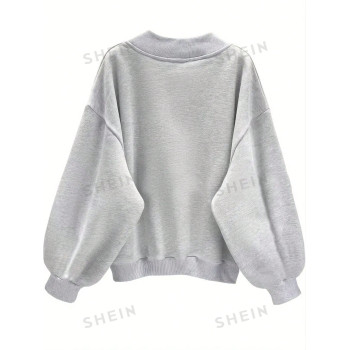 SHEIN EZwear Sweat-shirt À Lettres Épaule tombante - 23921506