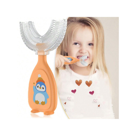 2 pièces Jouets pour bébés, brosse à dents en U pour enfants, tête de brosse en silicone souple, brosse à dents manuelle en U de type 360° pour le net certaines pièces sont envoyées de manière aléatoire) - 40468184