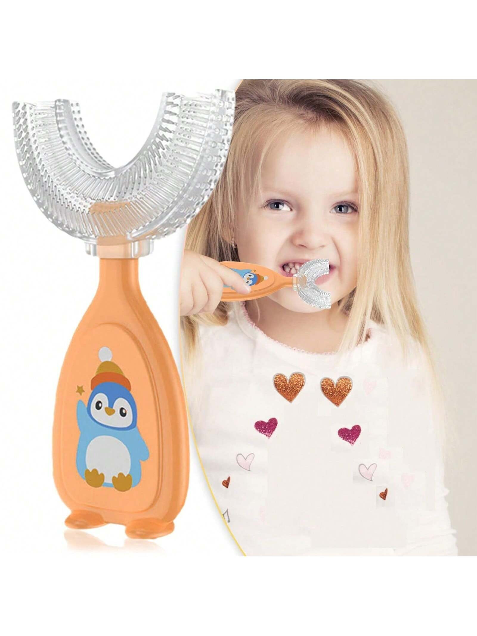 2 pièces Jouets pour bébés, brosse à dents en U pour enfants, tête de brosse en silicone souple, brosse à dents manuelle en U de type 360° pour le net certaines pièces sont envoyées de manière aléatoire) - 40468184