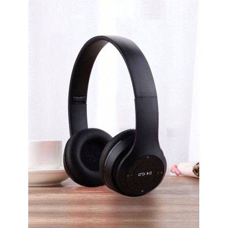 Casque Bluetooth P47 avec bandeau, design pliable et extensible, prend en charge la carte MicroSD, universel pour les téléphones mobiles, les jeux, les classes en ligne, un cadeau abordable, sans fil - 14337072